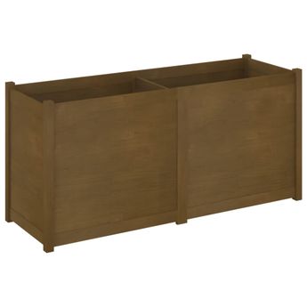 vidaXL Garden Planter Honey Brown 59.1"x19.7"x27.6" Solid Wood Pine