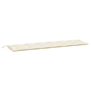 vidaXL Garden Bench Cushion Cream White 78.7"x19.7"x2.8" Oxford Fabric