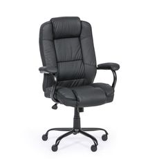 MAXOR XXL leather office chair, black