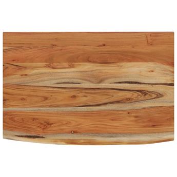 vidaXL Wall Shelf 50x30x3.8 cm Rectangular Solid Wood Acacia Live Edge