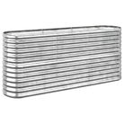 vidaXL Garden Raised Bed Galvanised Steel 152x40x68 cm Silver