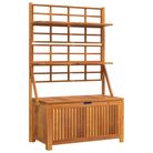 vidaXL Storage Box with Trellis 39"x19.7"x63" Solid Wood Acacia