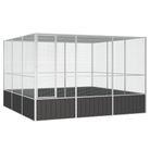 vidaXL Bird Cage Anthracite 119.1"x127.8"x83.3" Galvanized Steel