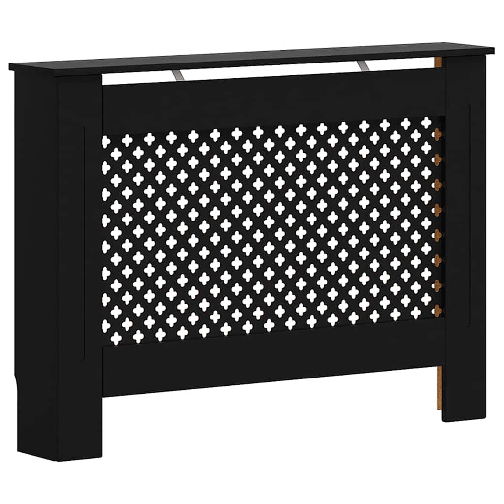 vidaXL Radiator Cover Black 44.1"x7.5"x32.1" MDF