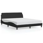 vidaXL Bed Frame "Dover" Black 152x203 cm Faux Leather