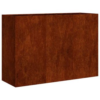 vidaXL Planter Rusty 47.2"x15.7"x31.5" Weathering Steel