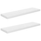 vidaXL Floating Wall Shelves 2 pcs High Gloss White 35.4"x9.3"x1.5" MDF