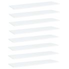 vidaXL Bookshelf Boards 8 pcs White 100x30x1.5 cm Engineered Wood