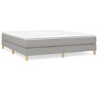 vidaXL Box Spring Bed Frame Light Grey California King Fabric (US Only)