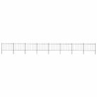 vidaXL Garden Fence with Spear Top Steel 1426x120 cm Black