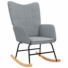 vidaXL Rocking Chair Light Grey Fabric