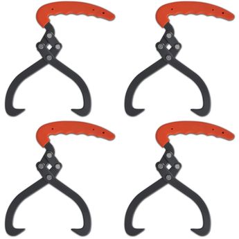 4 pcs Log Tongs with PVC Handle