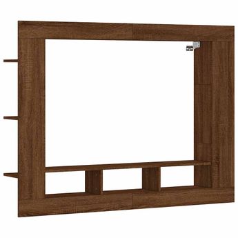 vidaXL TV Stand Brown Oak 59.8"x8.7"x44.5" Engineered Wood