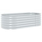 vidaXL Garden Raised Bed 160x80x44 cm Galvanised Steel Silver