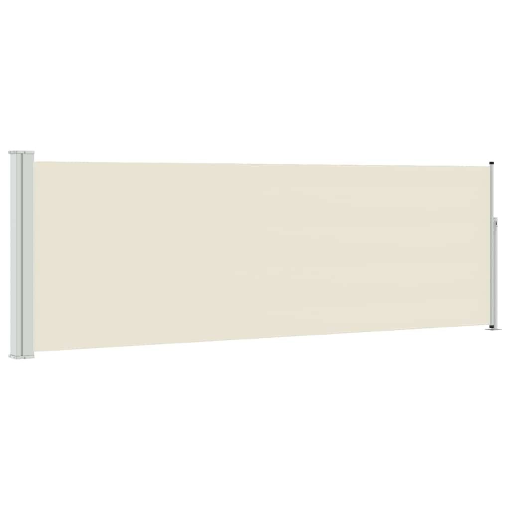 vidaXL Patio Retractable Side Awning 39.4"x118.1" Cream