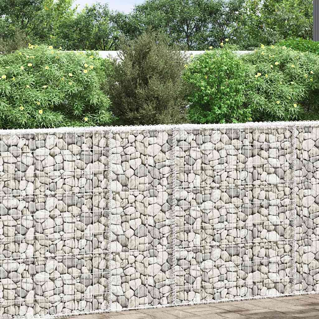 vidaXL Trapezium Gabion Raised Bed Galvanized Steel 31.5"x7.9"x39.4"