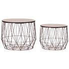 vidaXL Coffee Table 2 pcs Copper