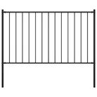 vidaXL Fence Panel Woerden with Posts Steel 1.7x1.25 m Black