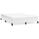vidaXL Bed Frame without Mattress White 53.9"x74.8" Full Faux Leather