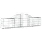 vidaXL Arched Gabion Basket 200x30x40/60 cm Galvanised Iron