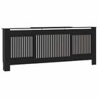 vidaXL Engineered Wood Radiator Cover Black 80.7"
