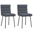 vidaXL Dining Chairs 2 pcs Dark Gray Velvet