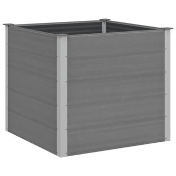vidaXL Garden Raised Bed WPC 39.4"x39.4"x35.8" Gray