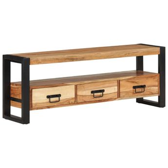 vidaXL TV Stand 47.2"x11.8"x17.7" Solid Wood Acacia