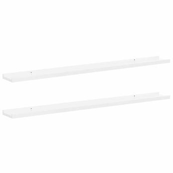 vidaXL Wall Shelves 2 pcs High Gloss White 39.4"x3.5"x1.2"