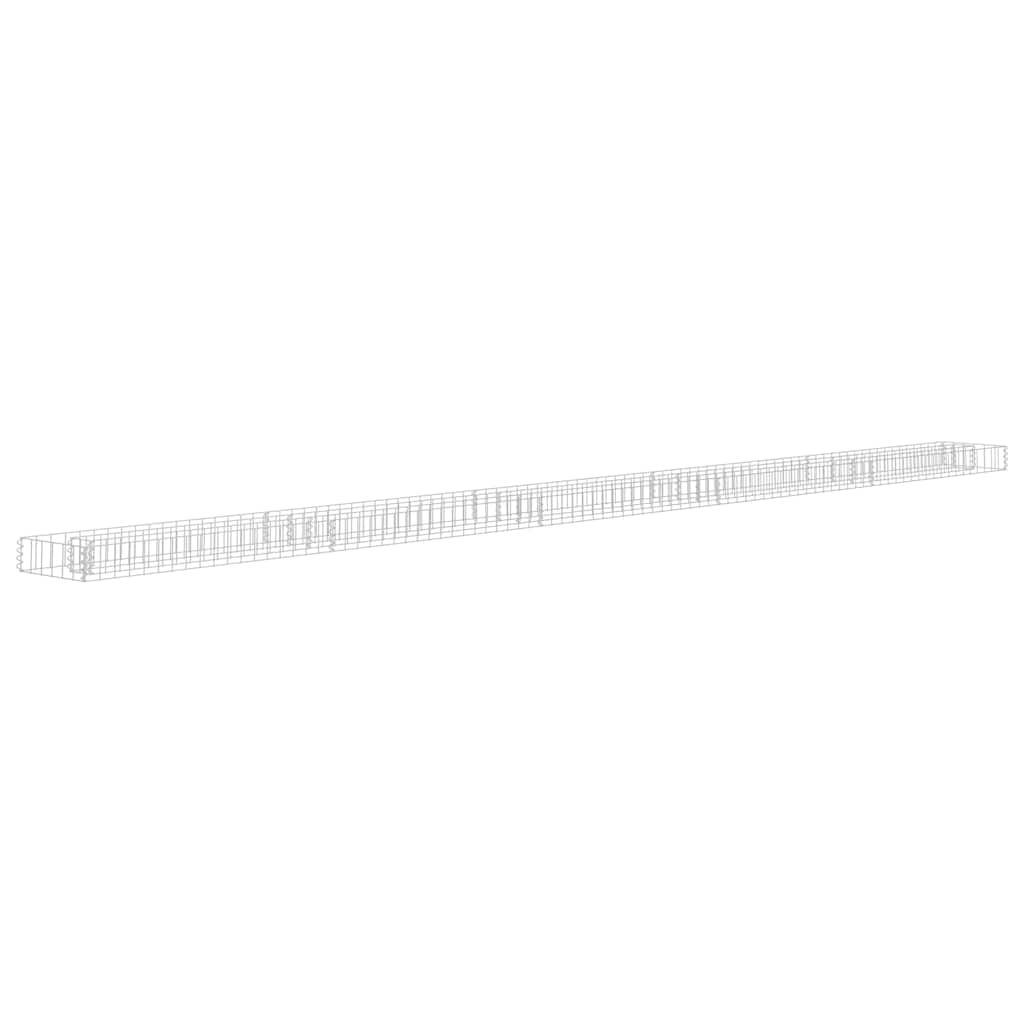 vidaXL Gabion Raised Bed Galvanized Steel 177.2"x11.8"x3.9"