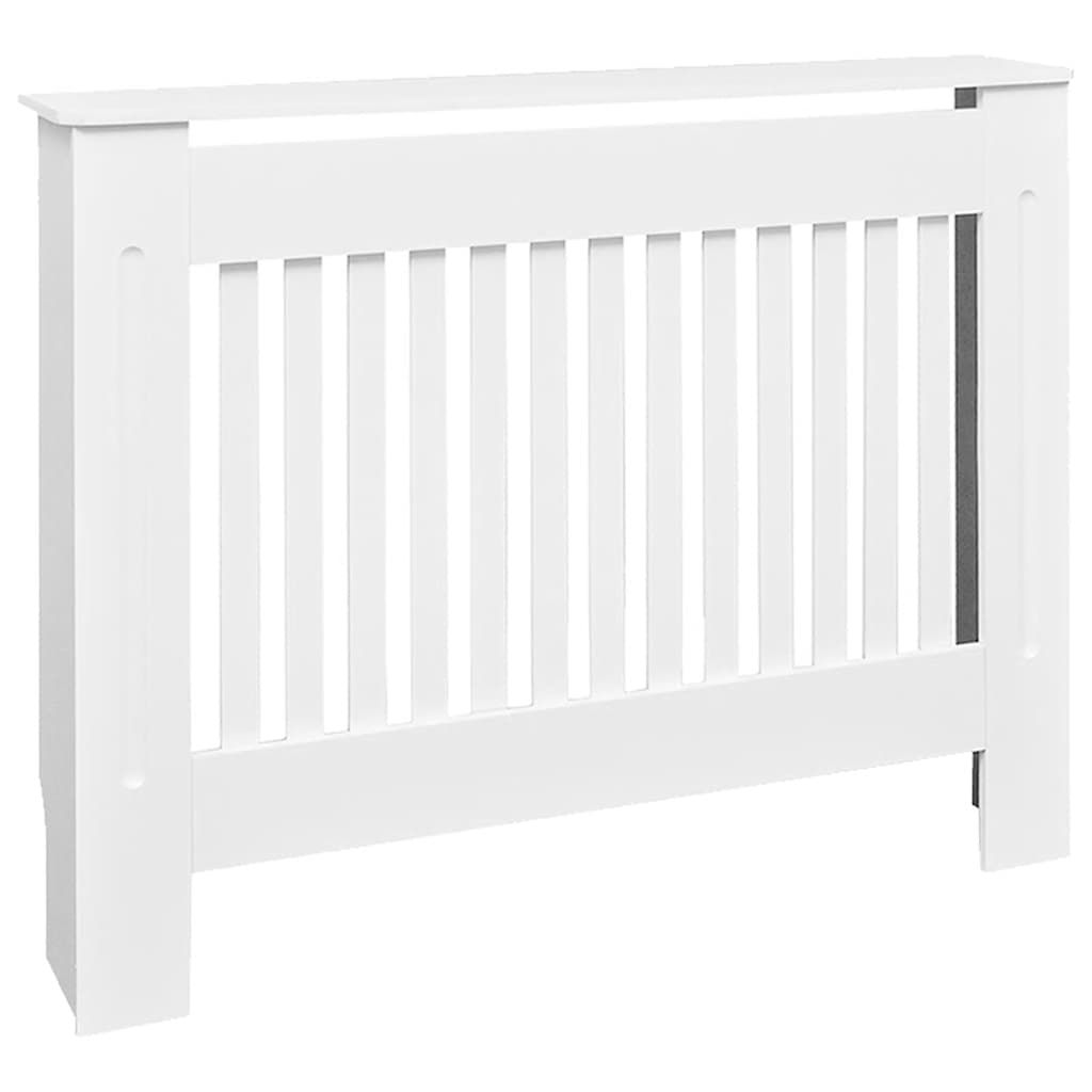 vidaXL White Radiator Cover Heating Cabinet 44.1" Engineered Wood