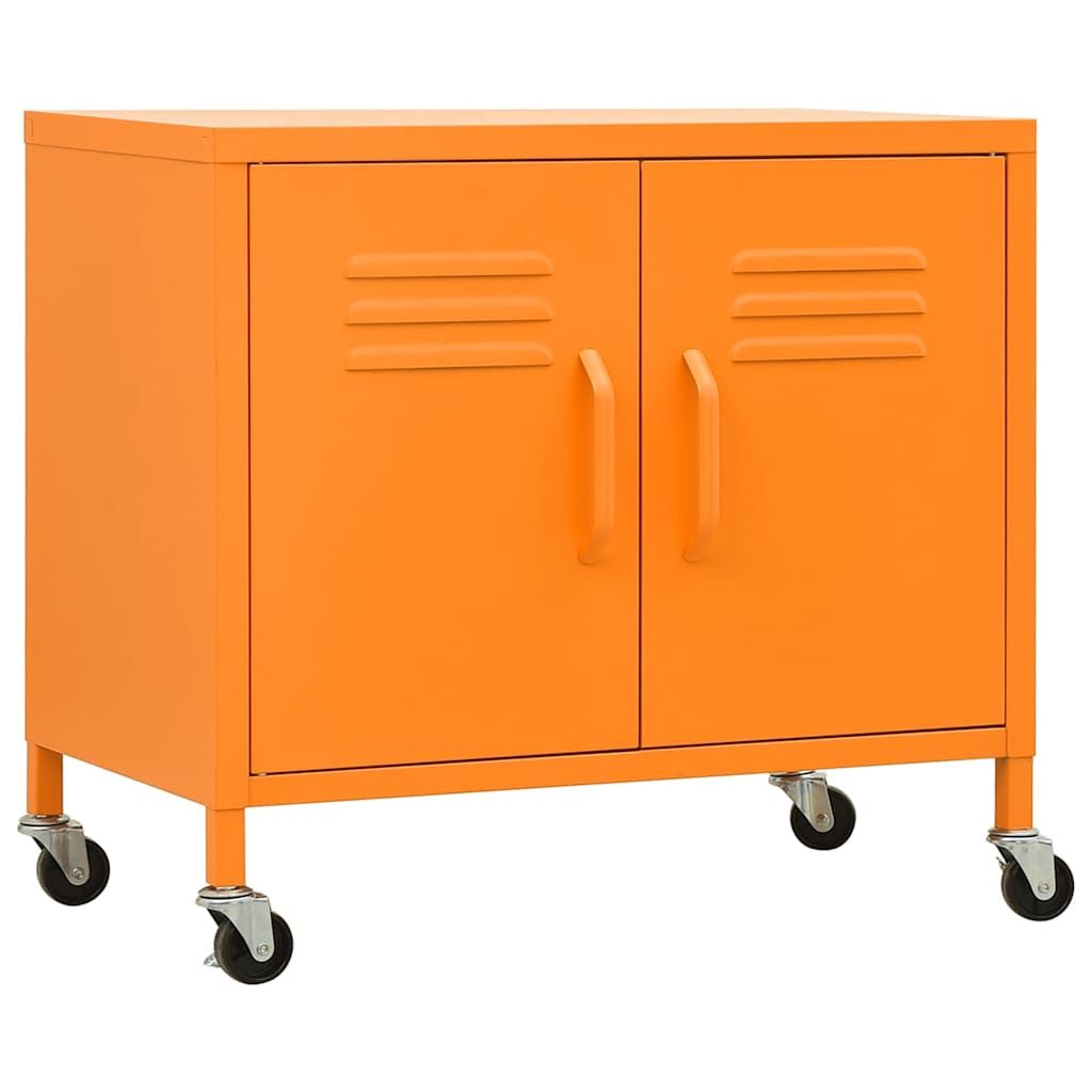 vidaXL Storage Cabinet Orange 23.6"x13.8"x22" Steel