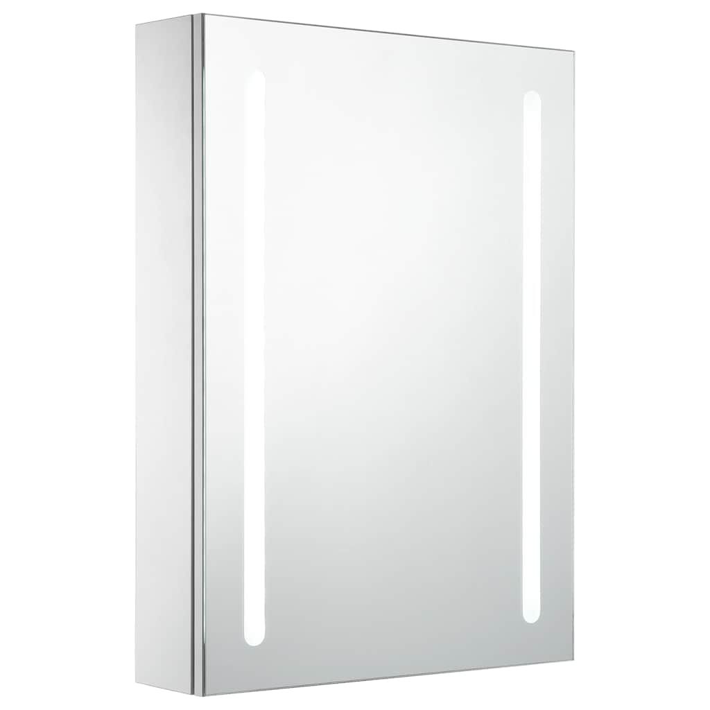 vidaXL LED Bathroom Mirror Cabinet 19.7"x5.1"x27.6"