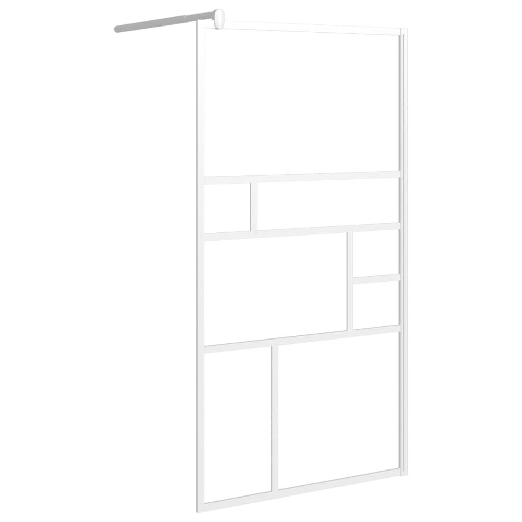 vidaXL Walk-in Shower Wall 45.3"x76.8" ESG Glass White