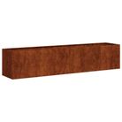 vidaXL Planter Rusty 78.7"x15.7"x15.7" Weathering Steel