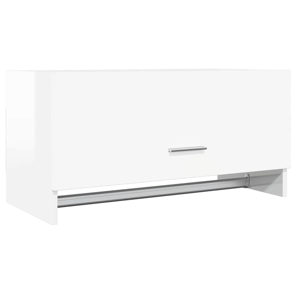 vidaXL Wardrobe High Gloss White 70x32.5x35 cm Engineered Wood