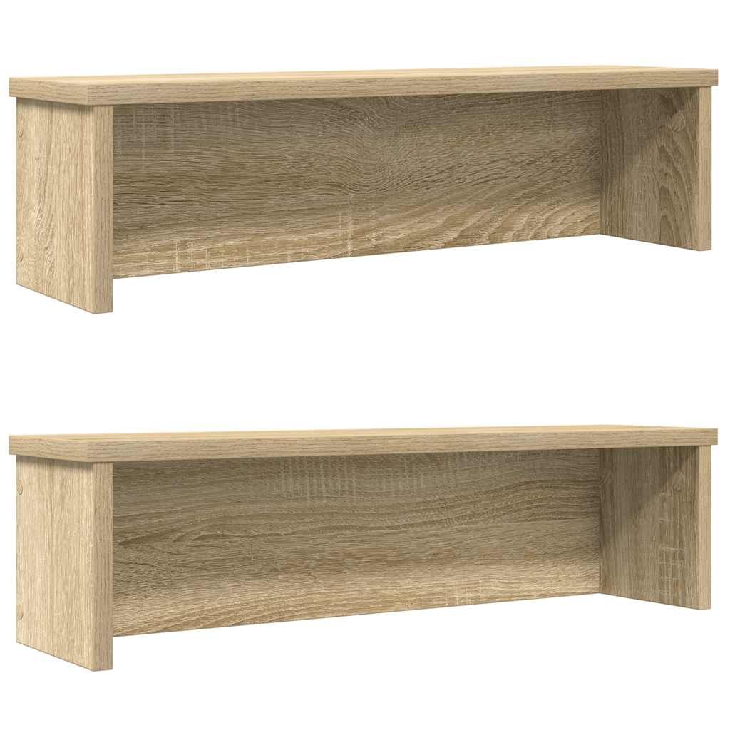 vidaXL Kitchen Racks Stackable 2 pcs Sonoma Oak 50x15x16 cm