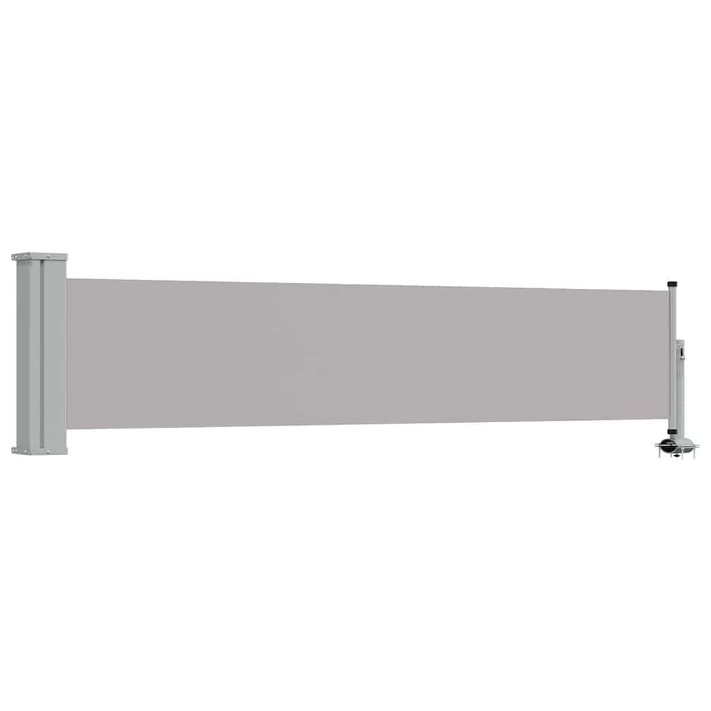 vidaXL Patio Retractable Side Awning 23.6"x118.1" Gray