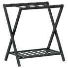 vidaXL Luggage Rack Black 26.8"x15"x22.8" Bamboo