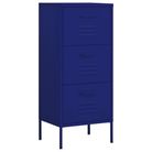 vidaXL Storage Cabinet Navy Blue 16.7"x13.8"x40" Steel