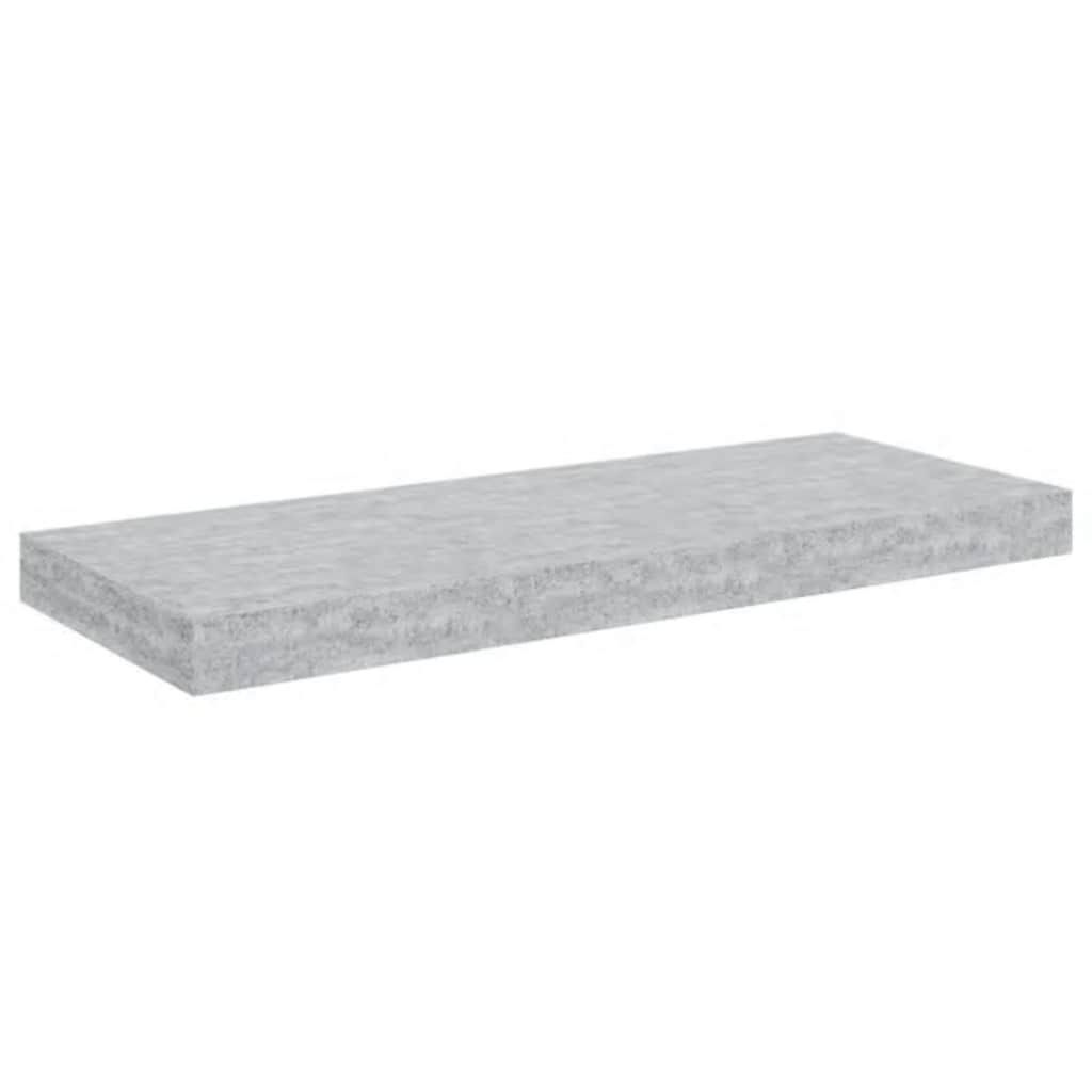 vidaXL Floating Wall Shelf Concrete Gray 23.6"x9.3"x1.5" MDF