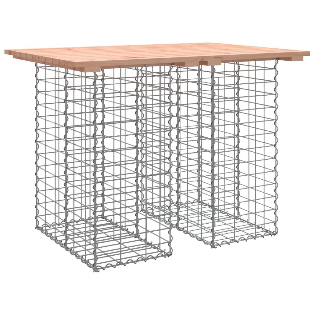vidaXL Garden Table Gabion Design 100x70x72 cm Solid Wood Douglas