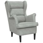 vidaXL Armchair Light Gray Velvet