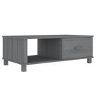 vidaXL Coffee Table HAMAR Dark Gray 39.4"x21.7"x13.8" Solid Wood Pine
