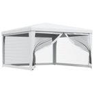 vidaXL Party Tent with 4 Mesh Sidewalls 13.1'x13.1' White