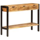 vidaXL Sideboard with 3 Drawers 110x35x75 cm Solid Mango Wood