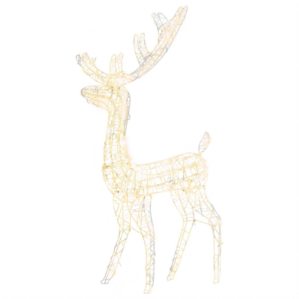 vidaXL Acrylic Reindeer Christmas Decoration 140 LEDs 4 ft Warm White