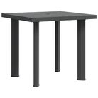 vidaXL Patio Table Anthracite 31.5"x29.5"x28.3" Plastic