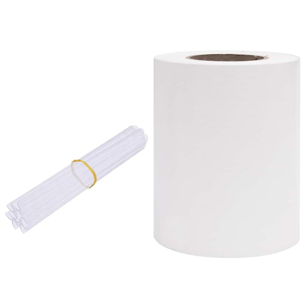 vidaXL Garden Privacy Screen PVC 35x0.19 m White