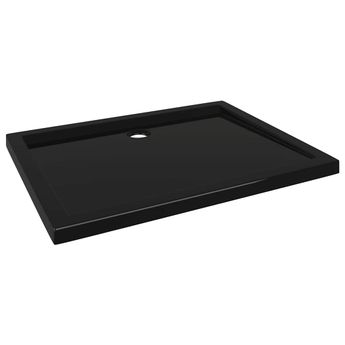 vidaXL Rectangular ABS Shower Base Tray Black 31.5"x39.4"